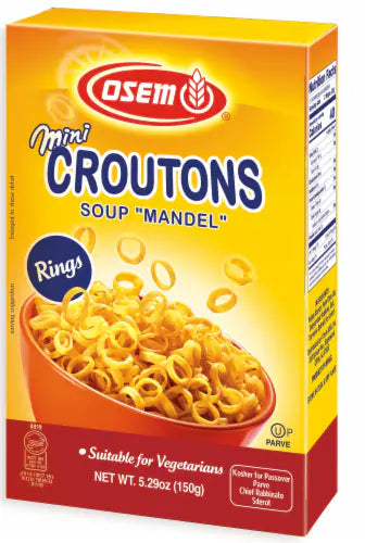 Sopa de mini crutones de Osem Mandel