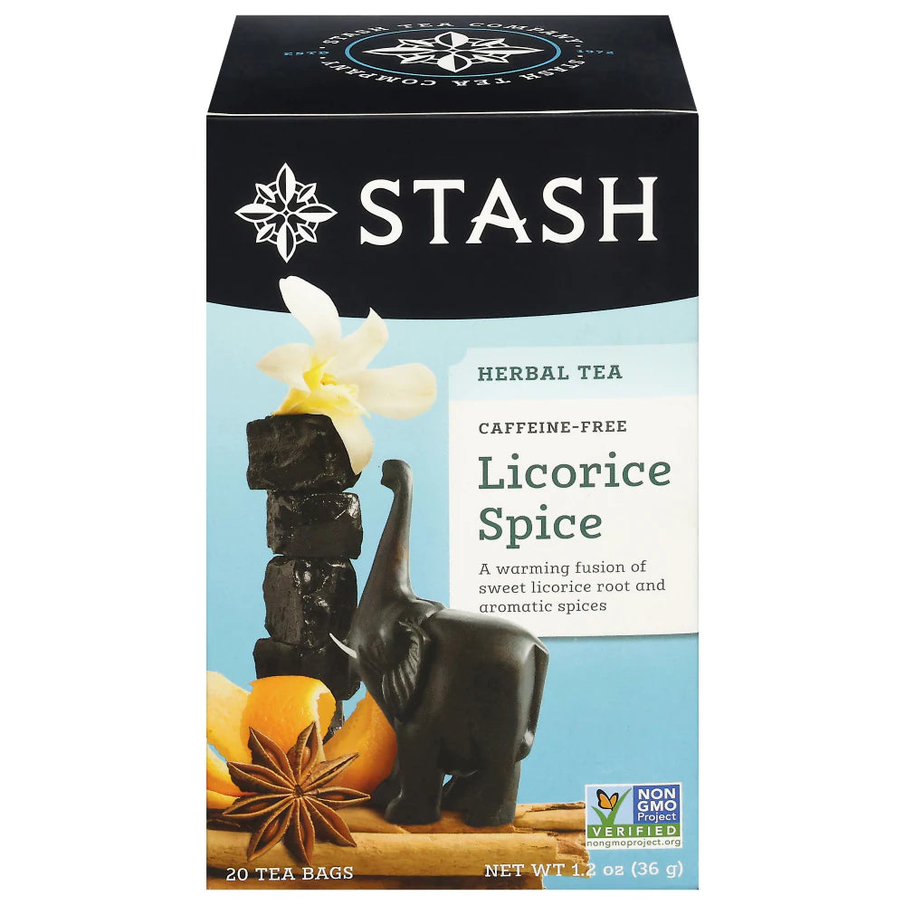 Stash Herbal Tea Caffeine Free Licorice Spice Kosher Parve