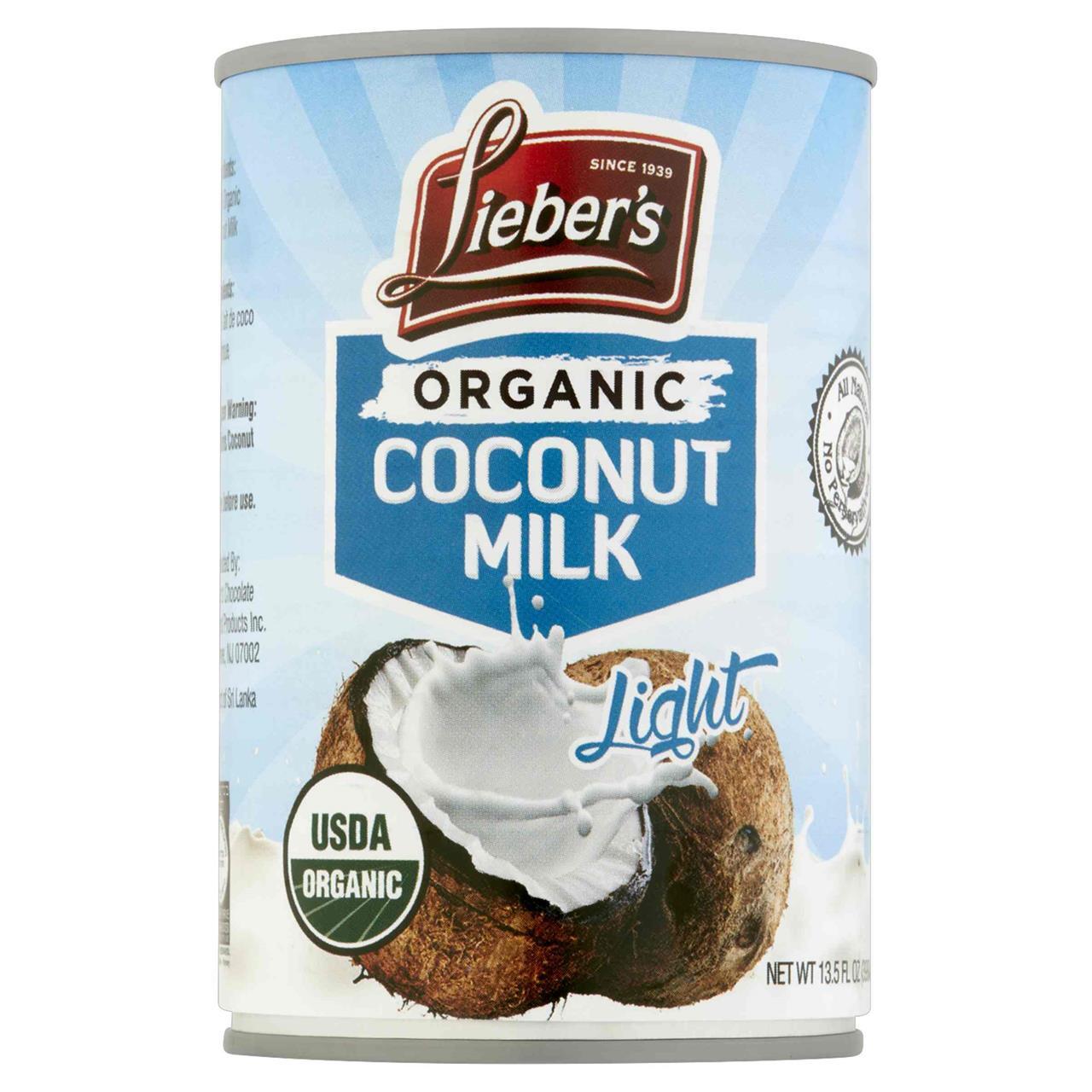 Lieber's Organic Lite Coconut Milk 13.5 oz