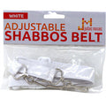 White Adjustable Shabbos Belt