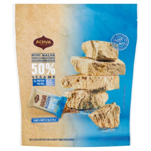 ACHVA Mini Halva Sugarless 13g Protein Kosher Parve Vegan