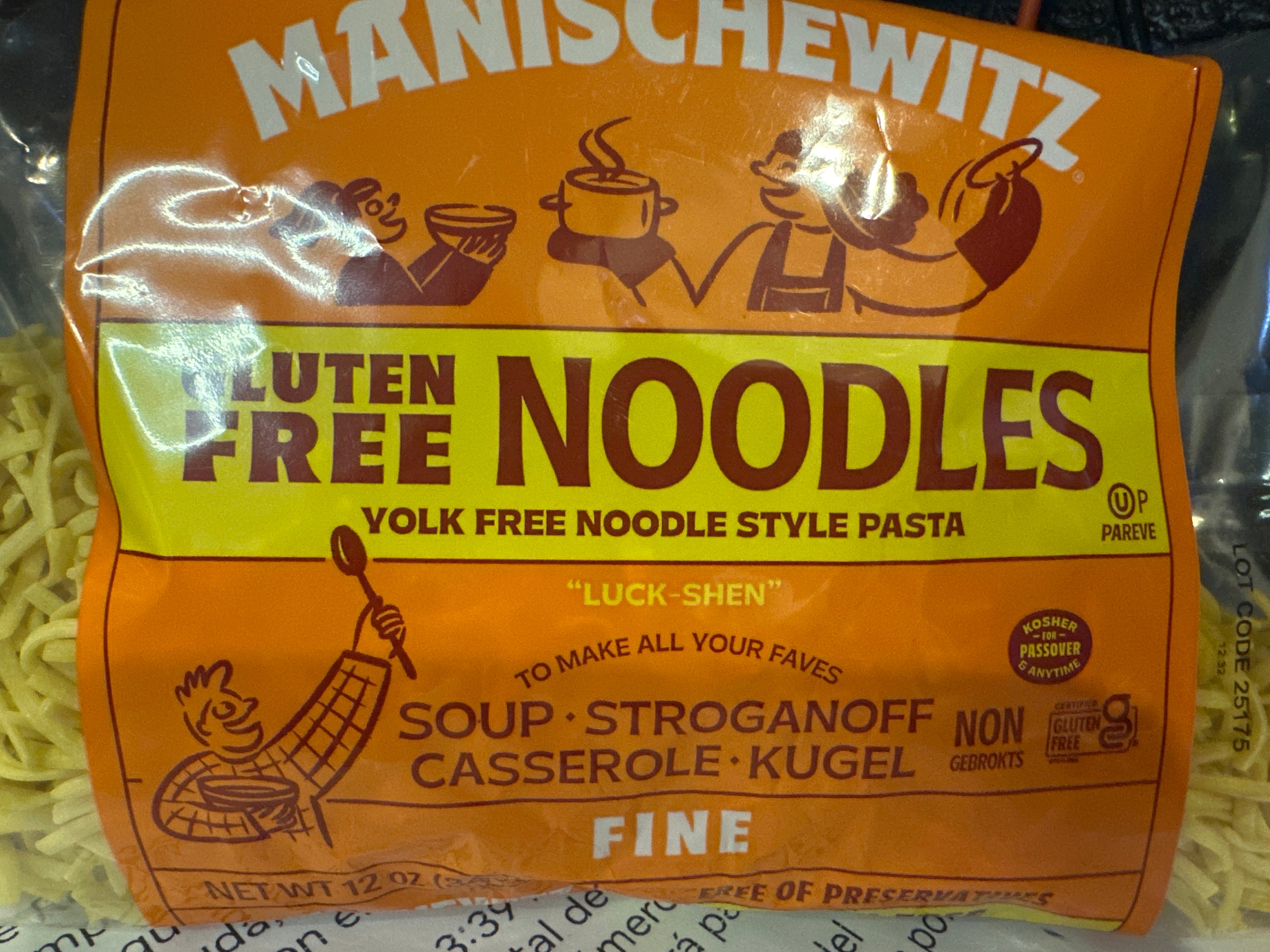 Manischewitz Gluten Free Fine Egg Noodles 12 oz.