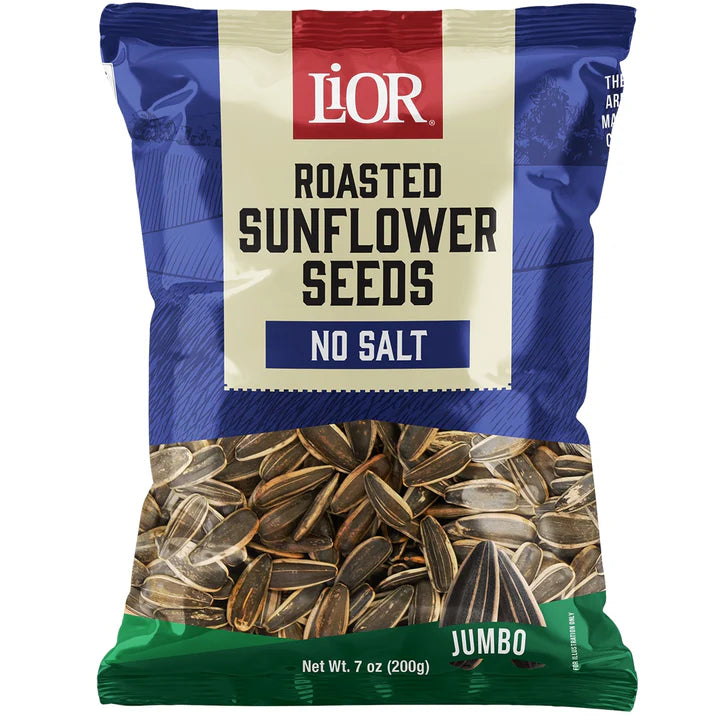 Lior Roasted Sunflower Seeds No Salt Added 7 oz