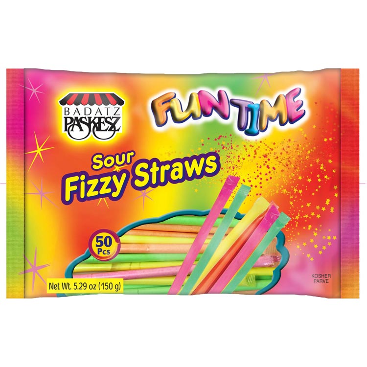Badatz Paskez Sour Fizzy Straws 50 pcs