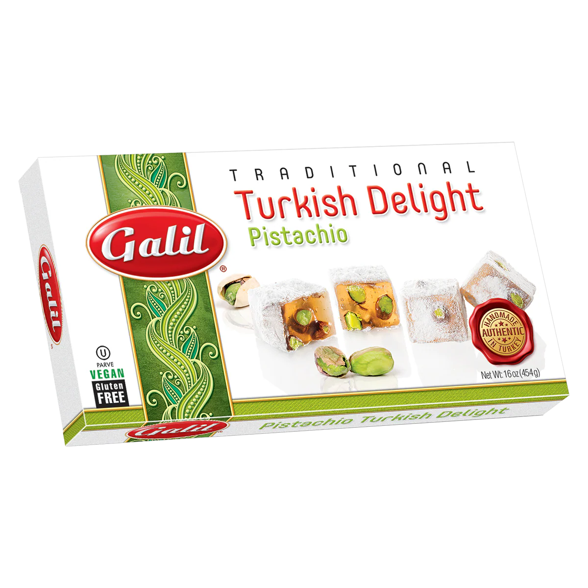 Galil Traditional Turkish Delight Pistachio 454g