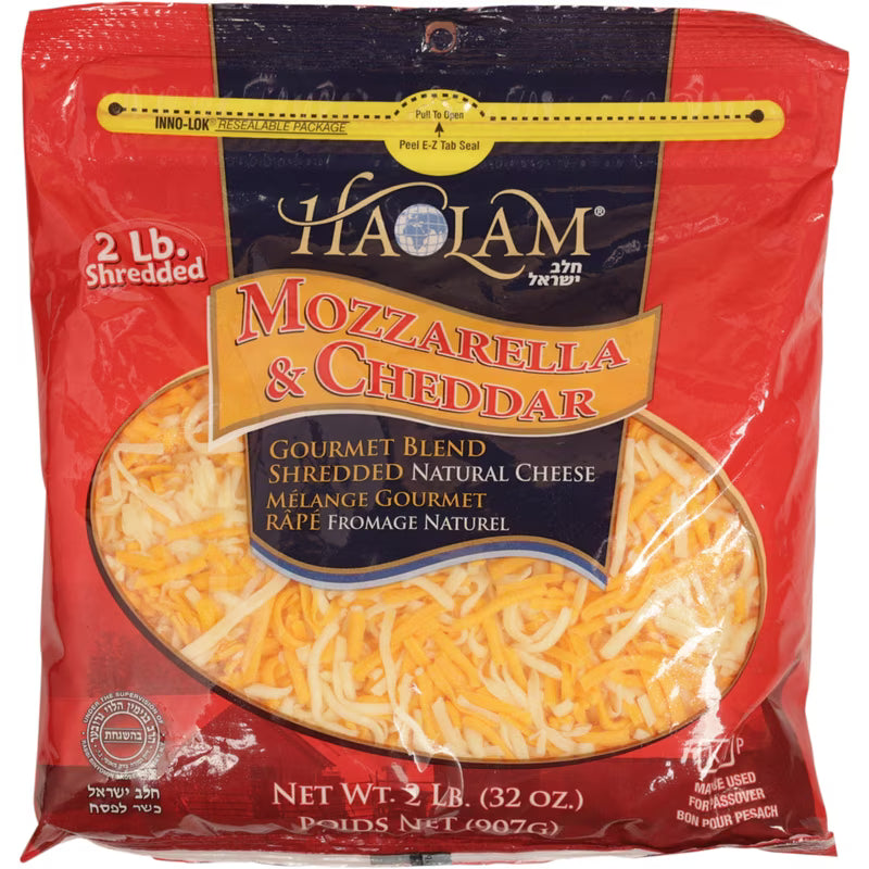 Haolam Mozzarella y Cheddar Gourmet Blend Rallado 2lb