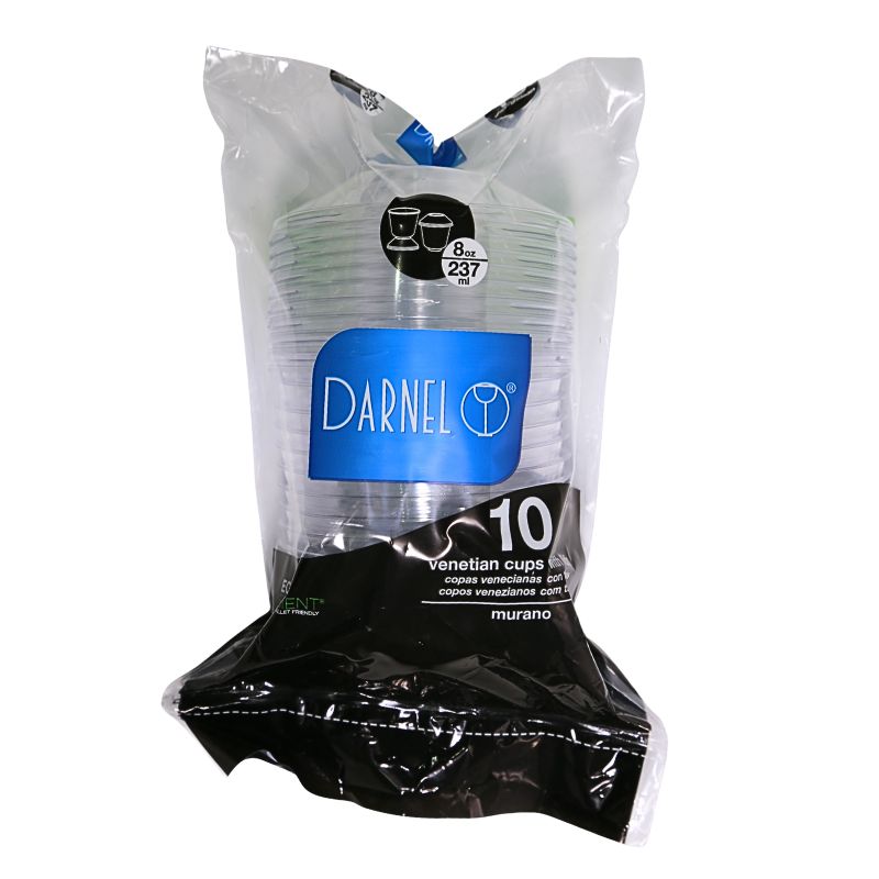 Darnel Venetian Cups With Lids 8oz