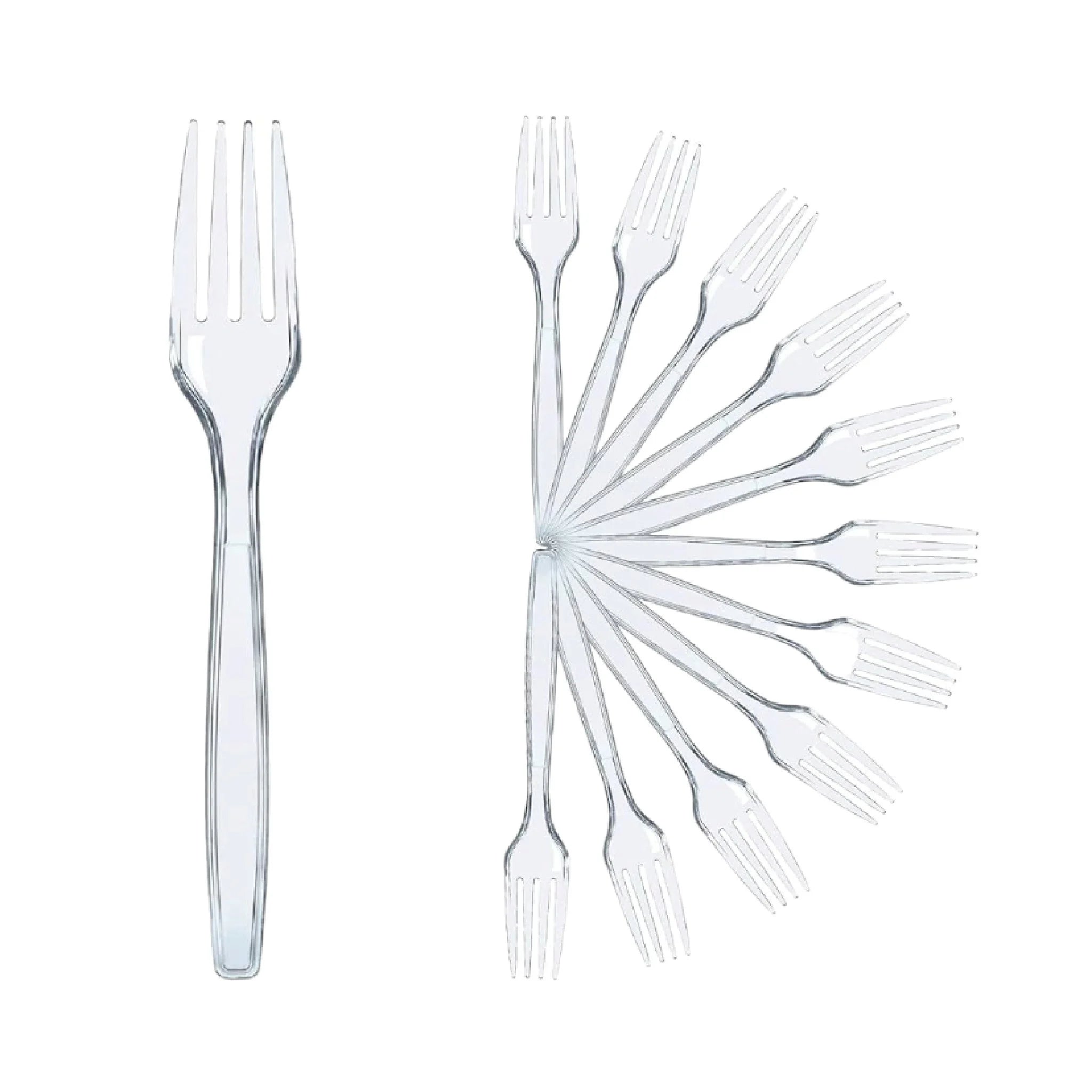 Tenedores de postre transparentes DARNEL 100