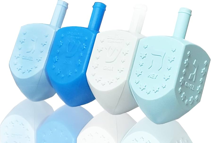 Dreidels de plástico, 4 unidades