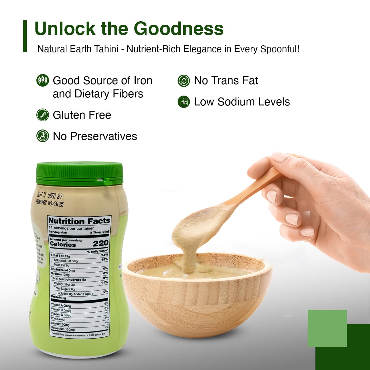 Natural Earth Tahini Unsalted All Natural 16oz