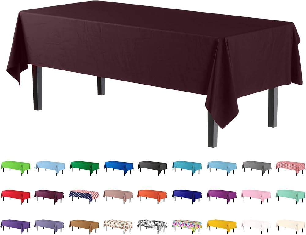 Exquisite Plastic Table Skirt Nappe Plastique Color Brown