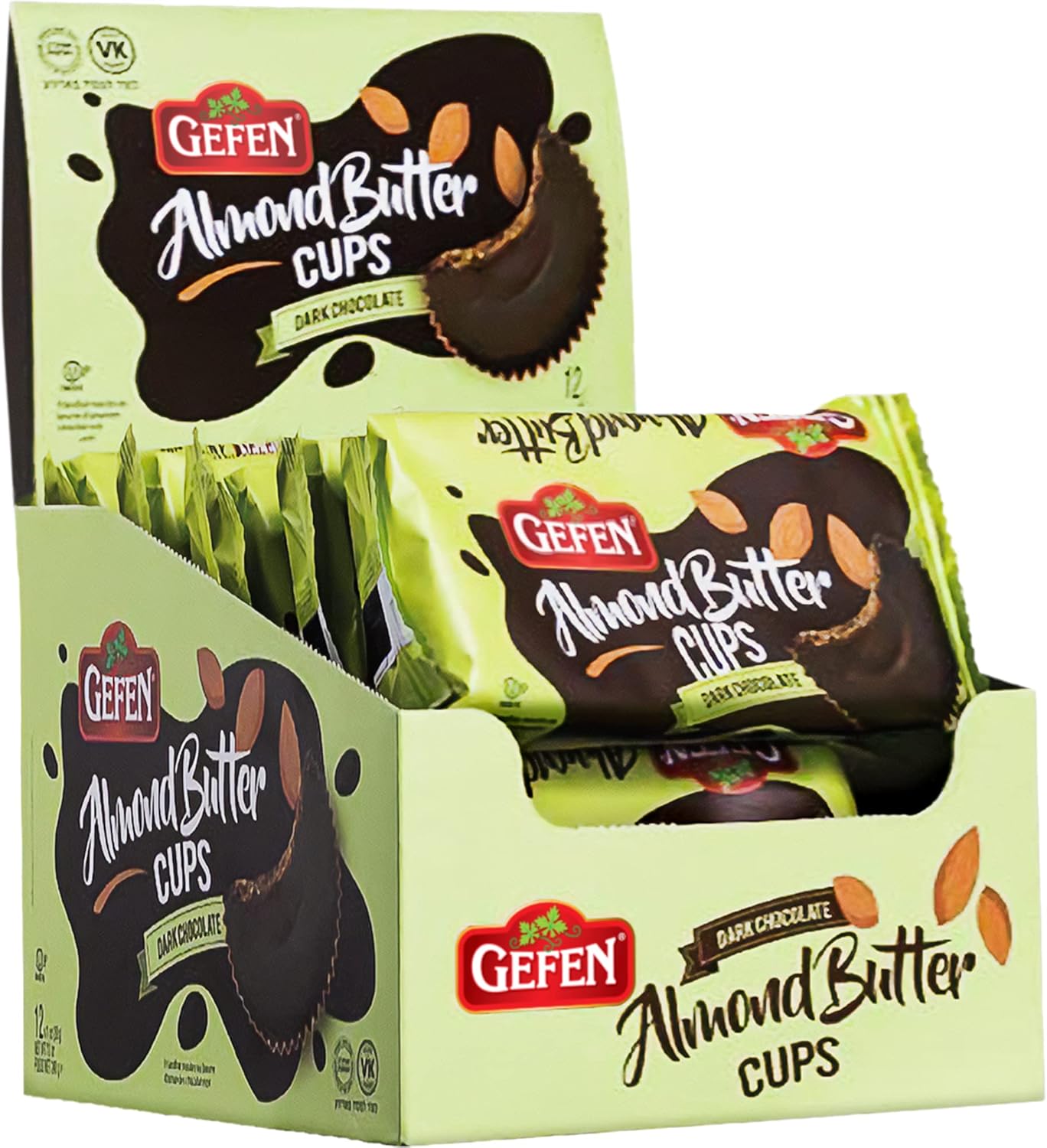 ALMOND BUTTER CUPS DARK CHOCOLATE GEFEN