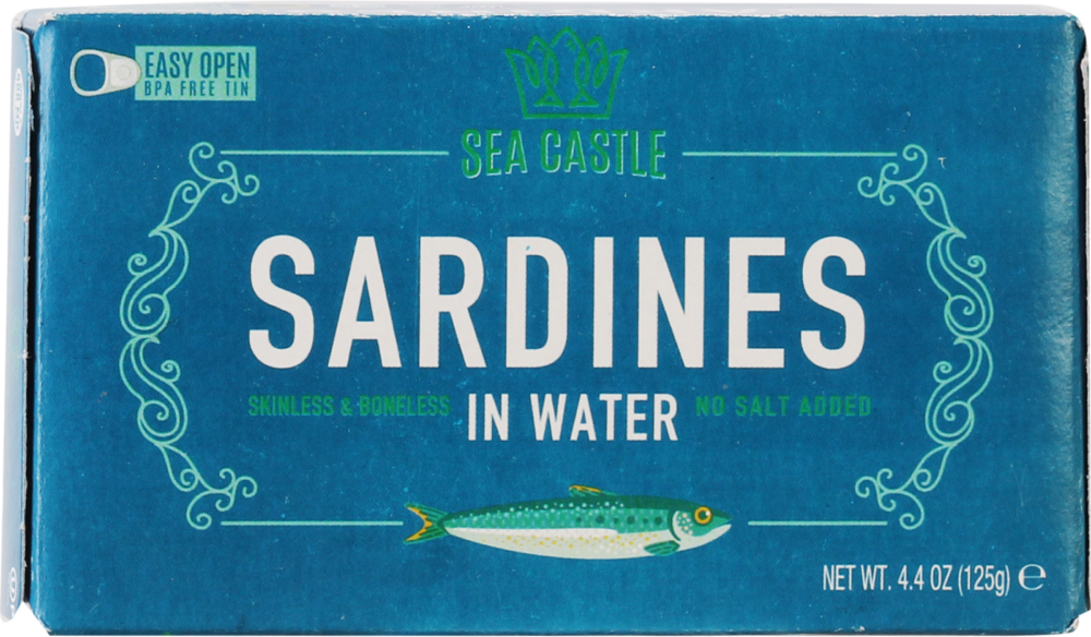 Sea Castle Skinless Boneless Sardines In Water 4,4 oz