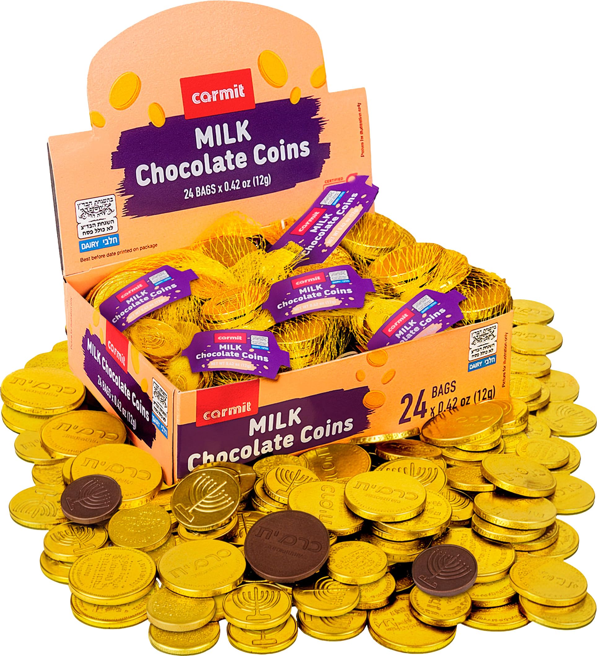 Carmit Milk Chocolate Coins 1,27 oz