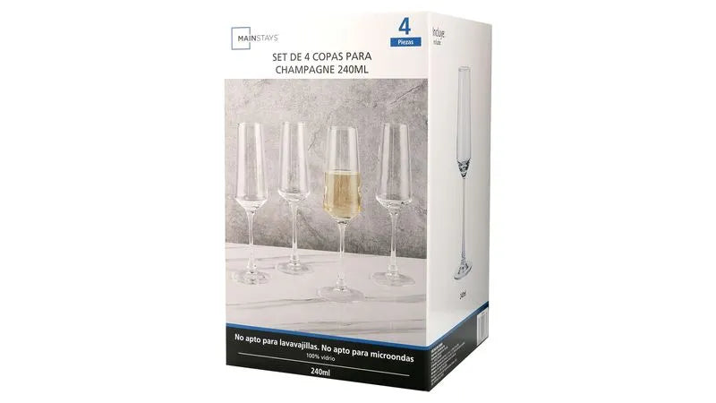 כוסות יין בצבע זהב, 46 מ"מ, מארז 4