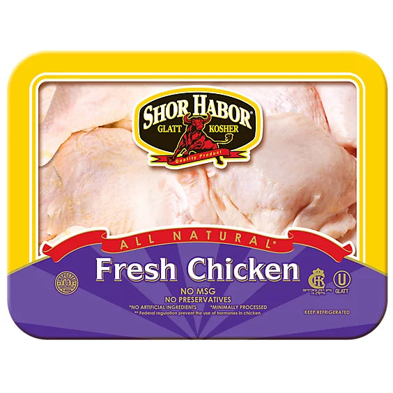 Shor Habor Young Chicken Quartered Tray Skin Less