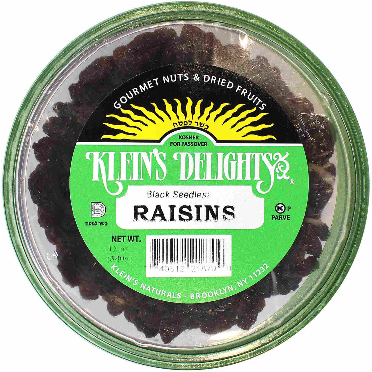 Black Raisins Kleins Natural 12 oz