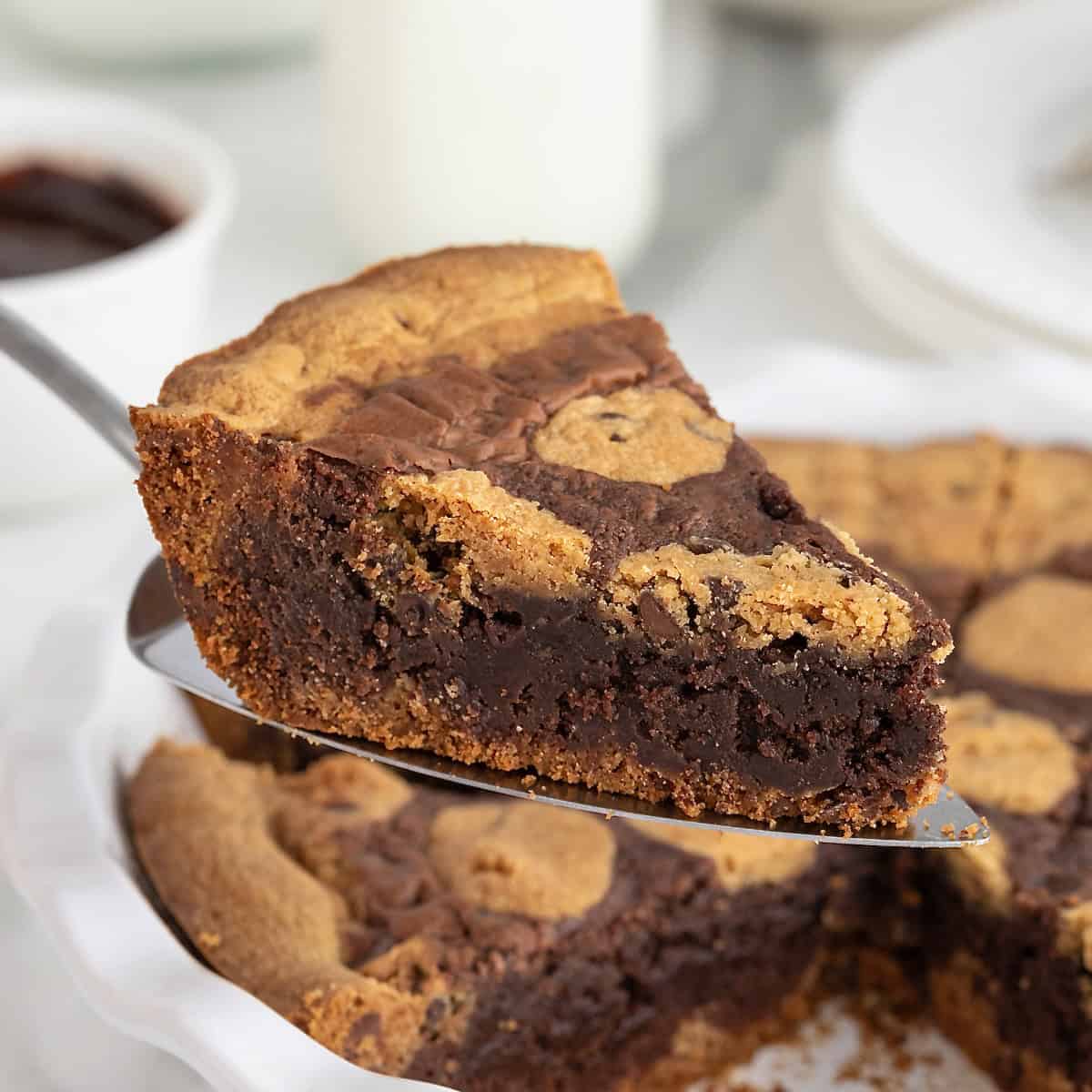 Chocolate Chip Cookie Pie (Brookie) Parve Dessert