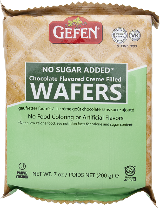 OBLEAS RELLENAS DE CREMA CON SABOR A CHOCOLATE GEFEN