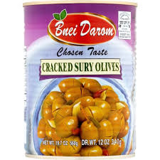 CRACKED SURY OLIVES BNEI DARON 19.7 OZ.