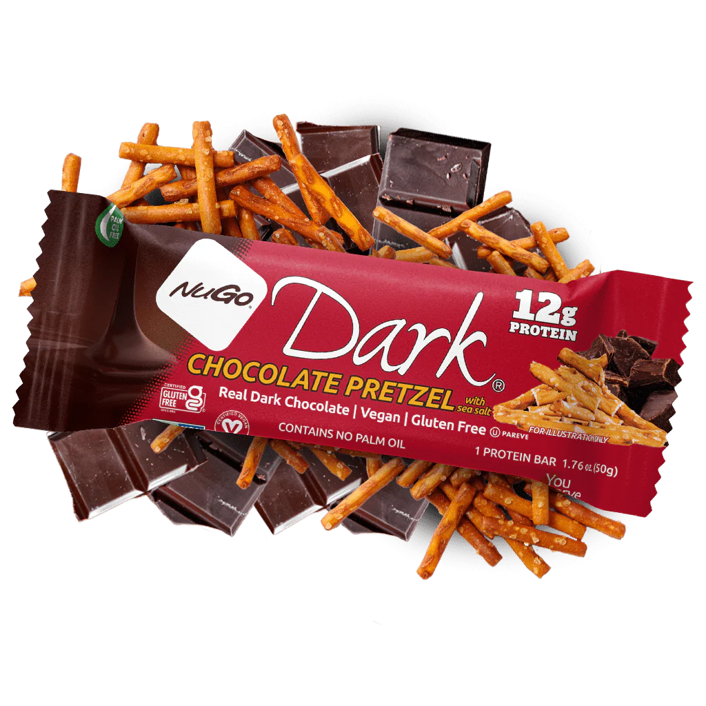NuGo Dark Chocolate Pretzel With Sea Sal Bar 12gProtein Kosher Parve