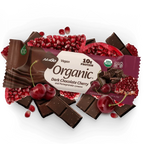 NuGo Vegan Organic Dark Chocolate Cherry & Pomegranate 10g Protein Gluten Free Kosher Parve