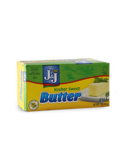 J&J Kosher Sweet Butter 8 oz