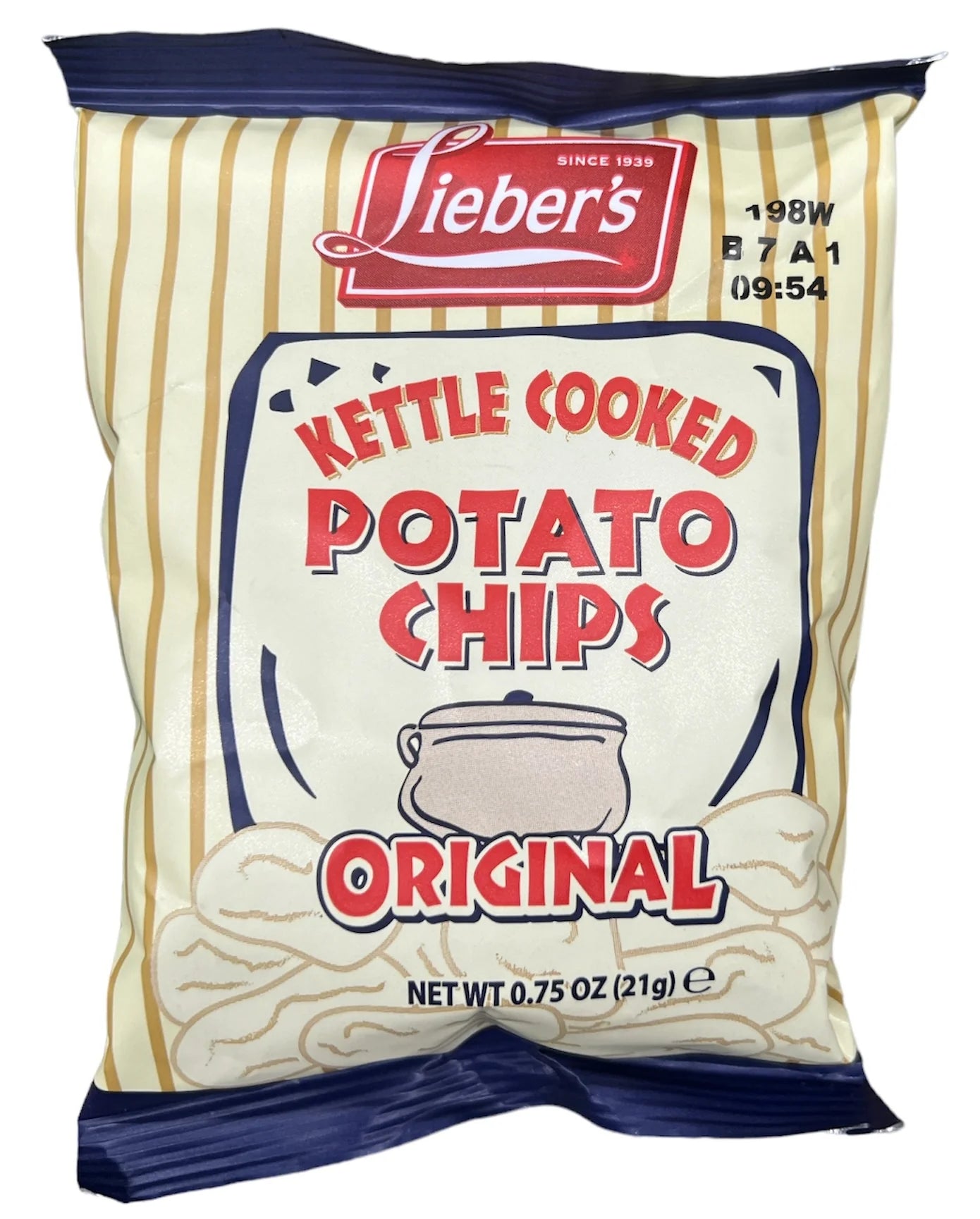 Lieber's Kettle cooked Potato Chips original 0.75 oz