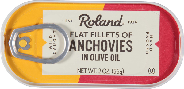 Roland Foods Flat Fillets of Anchovies in Olive Oil, Specialty Imported Food