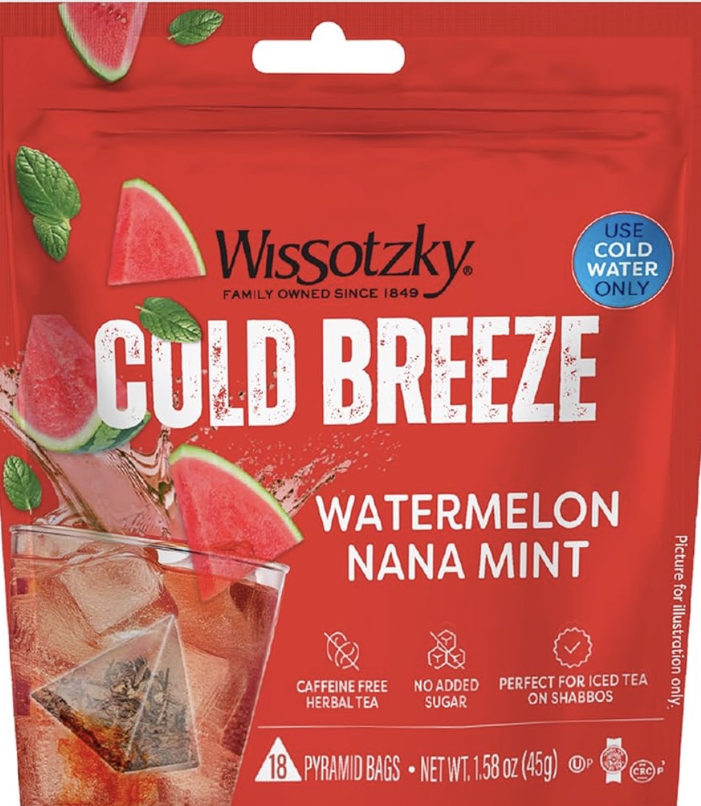 Wissotzky Watermelon Nana Mint Cold Breeze Tea de 1,58 onzas.