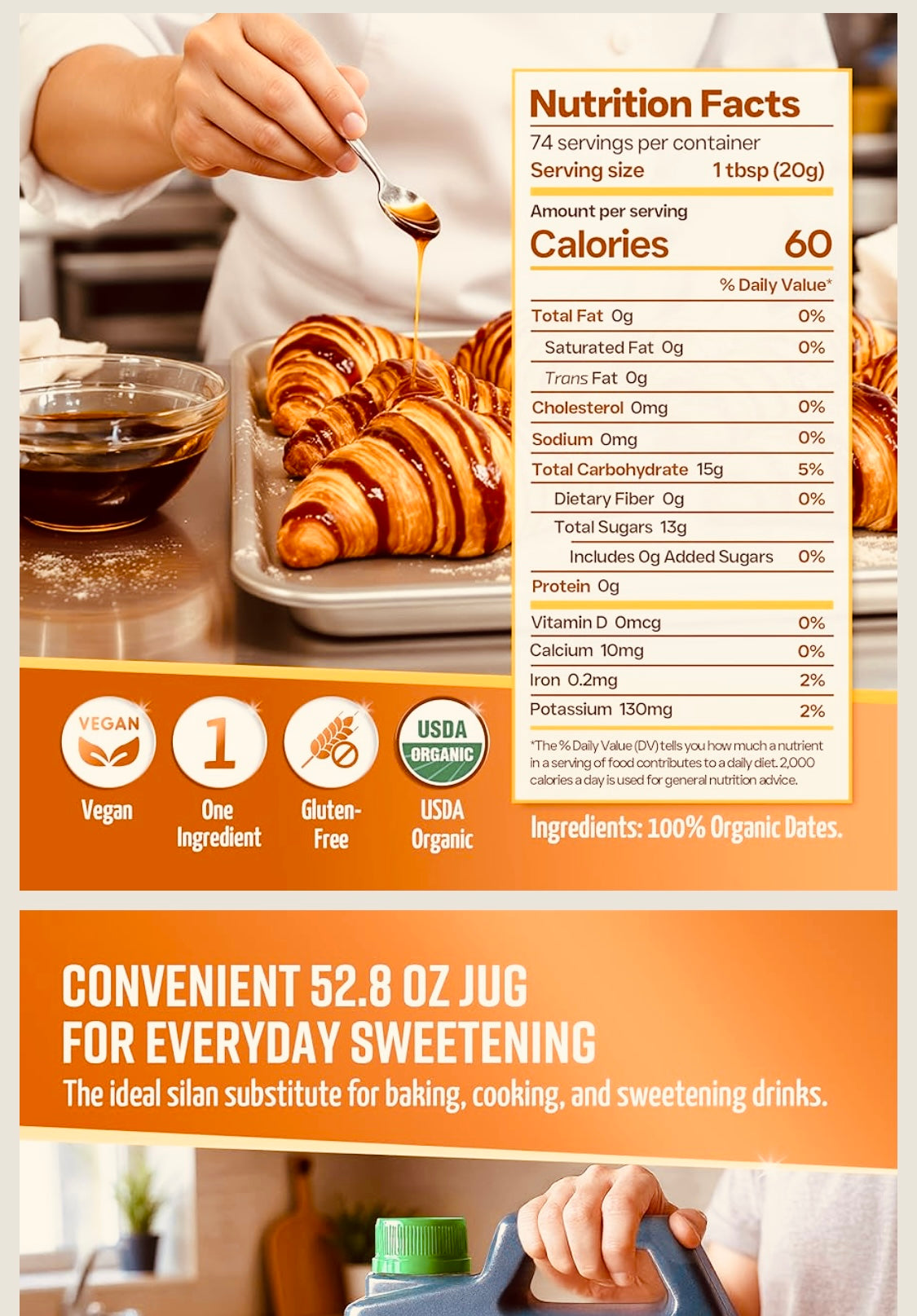 Heaven & Earth Bulk Date Syrup  52.8 oz