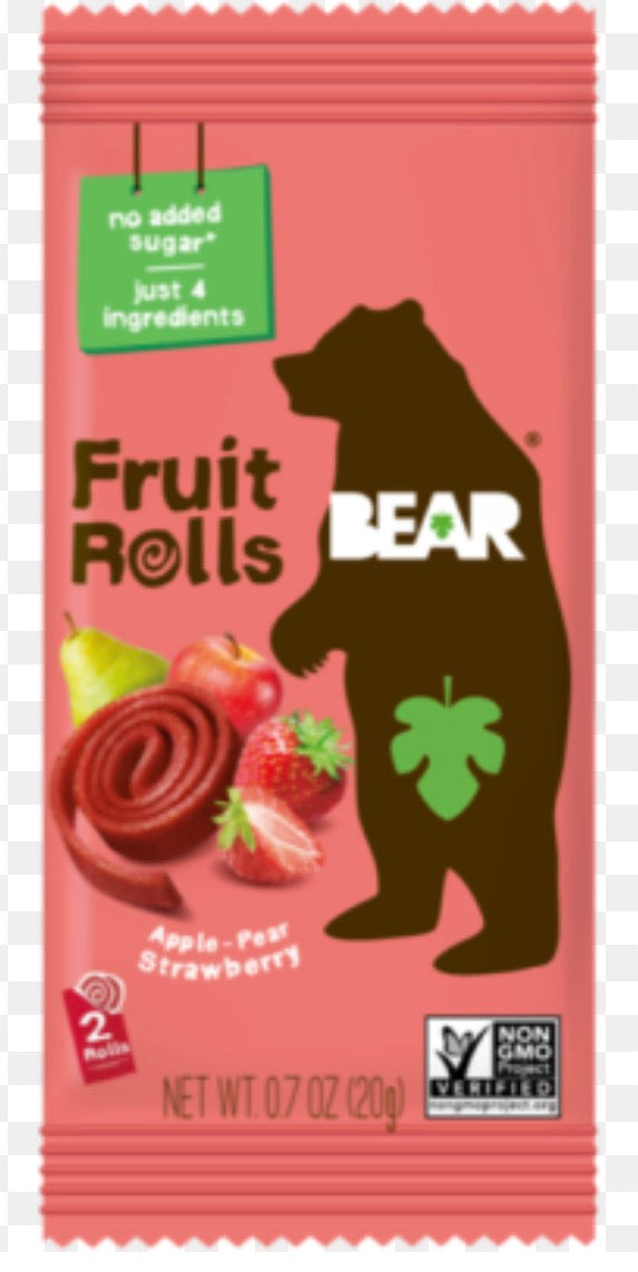 FRUIT ROLL APPLE - PEAR STRAWBERRY 20g