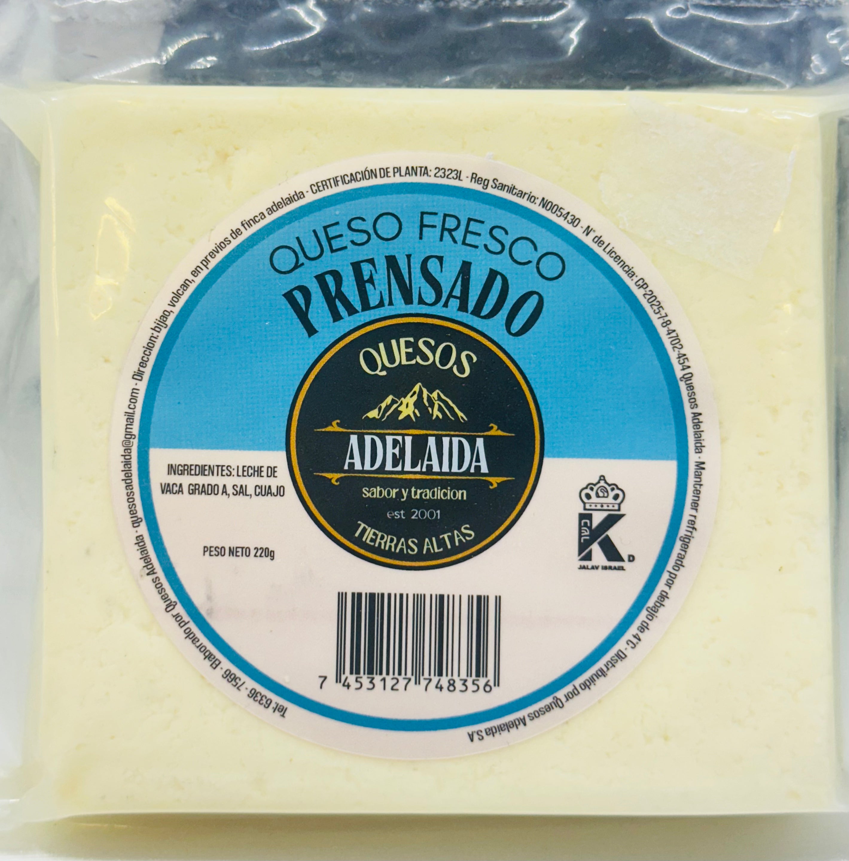 Adelaida Queso Fresco Prensado