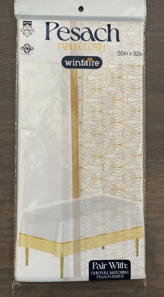 PESACH TABLECLOTH 55 IN X 92 IN