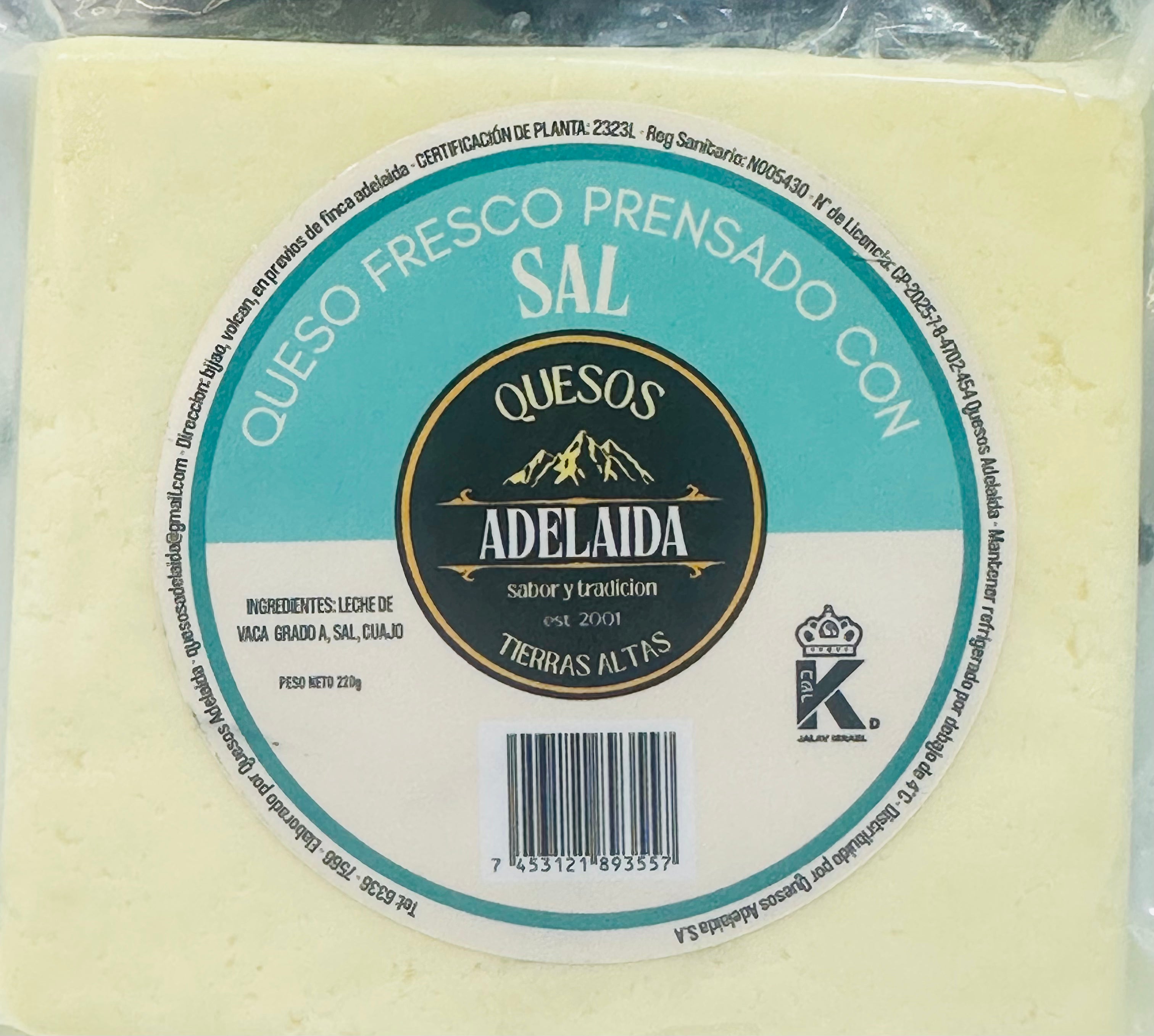Adelaida Queso Fresco Prensado con Sal