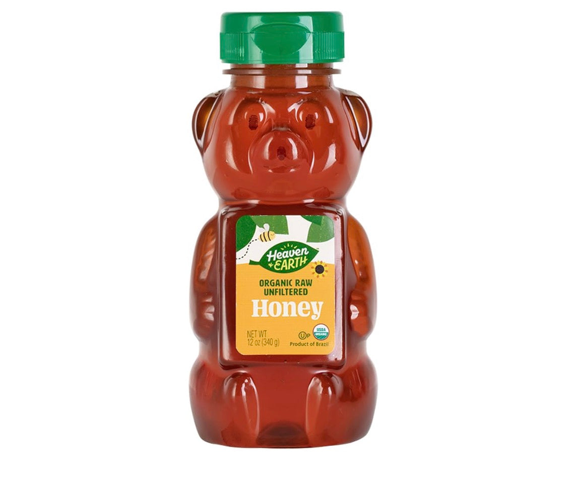 Heaven & Earth Organic Raw Unfiltered Honey 12 oz