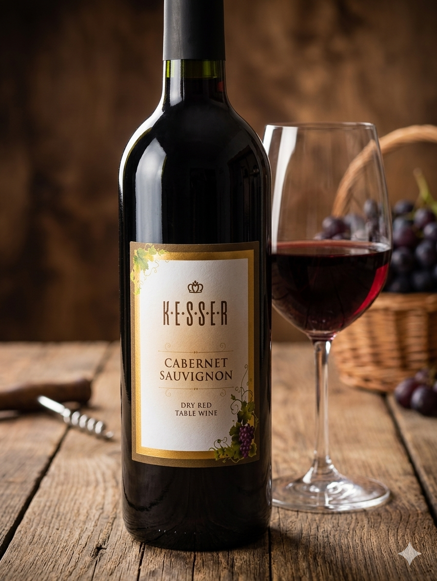 Kesser Cabernet Sauvignon Dry Red Table Wine 750 mL