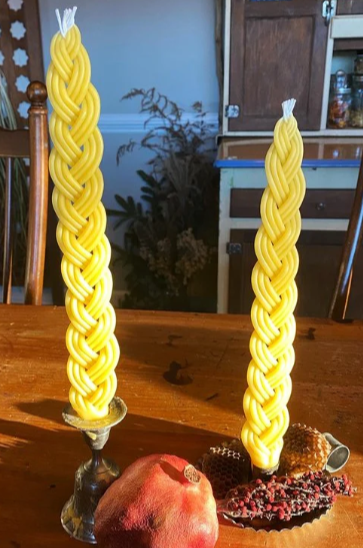 Large Havdalah Candle Menora Gold