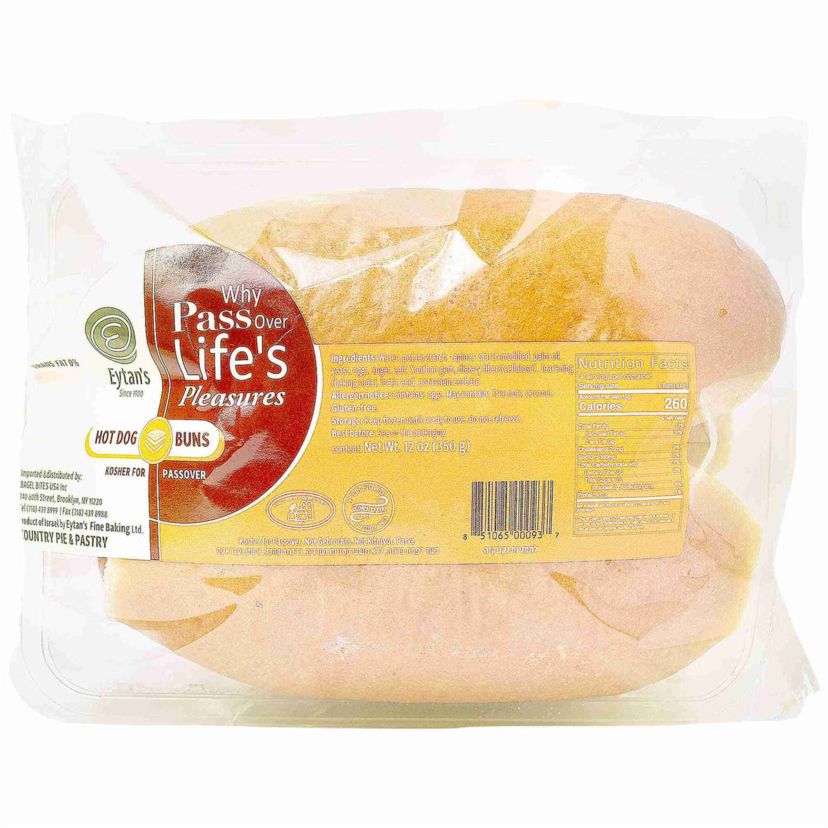 Hot Dog Buns Tray 4 Units
