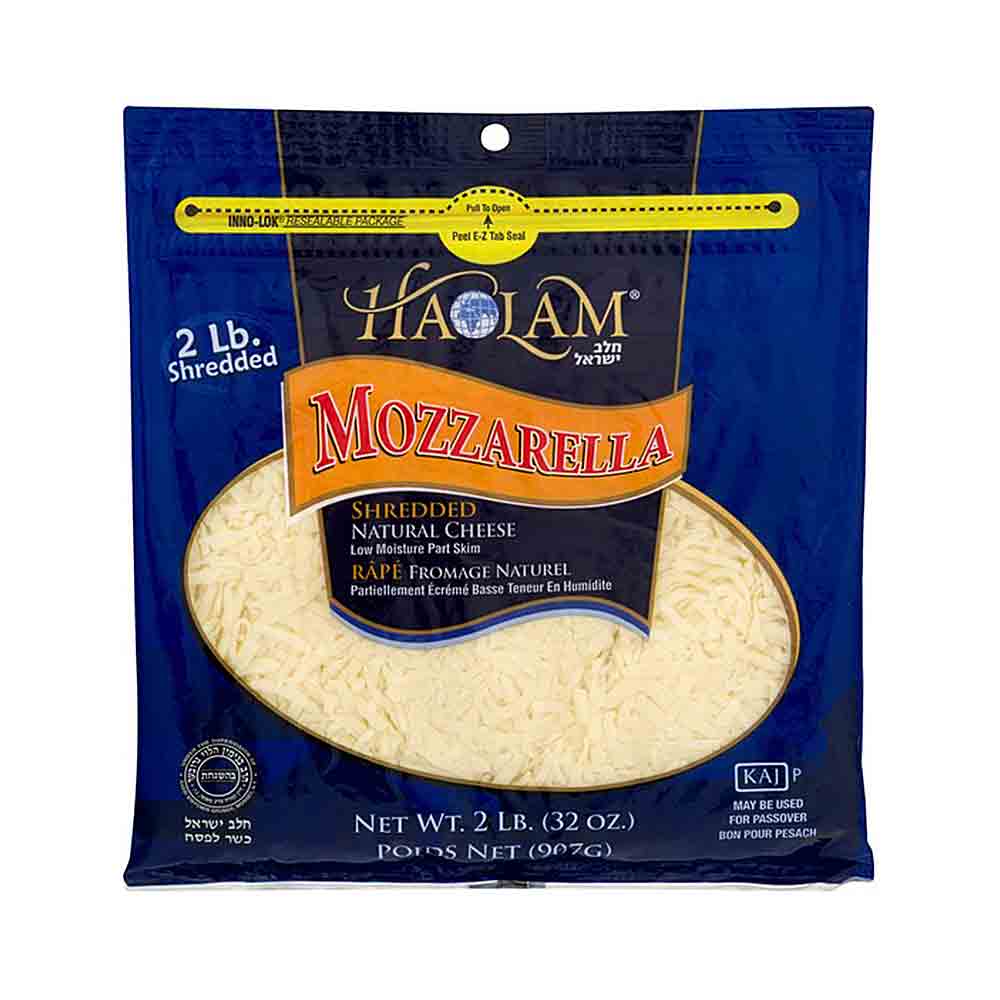 haolam shredded mozarella 32 oz
