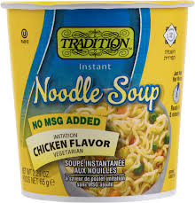 Sopa de fideos instantáneos tradicional sin gluten