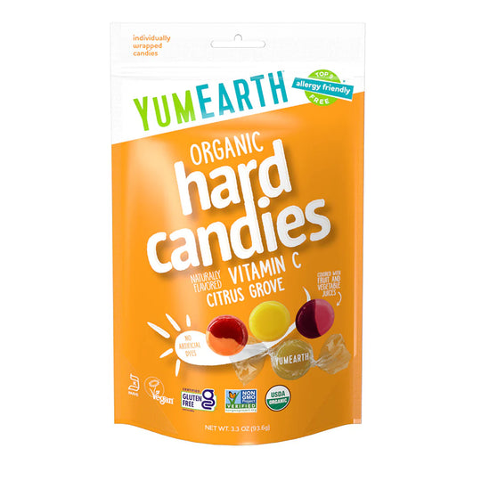 Yum Earth סוכריות קשות אורגניות ויטמין C הדרי 93.6 גרם