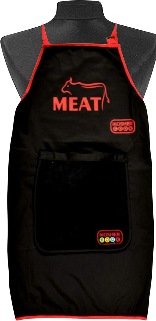 Delantal de cocina con toalla de mano desmontable para cocinero de carne kosher