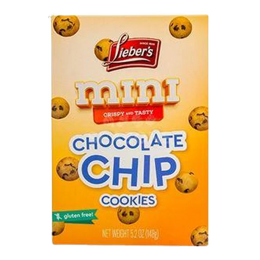 Mini galletas crujientes y sabrosas con chispas de chocolate de Liebers