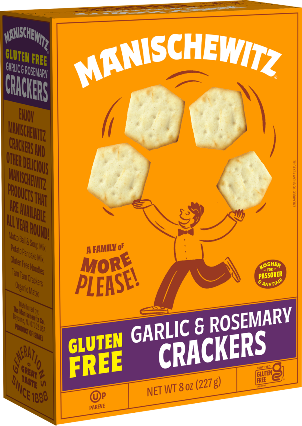 Manischewitz Gluten Free Garlic Rosemary Tam Tam Crackers
