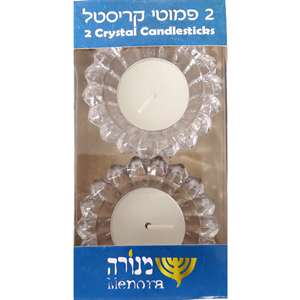 Candles in Crystal Menora