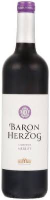 Merlot Baron Herzog wine
