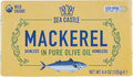 SEA CASTLE MACKEREL S&B FILLETS IN OLIVE OIL DE 4.4 ONZAS