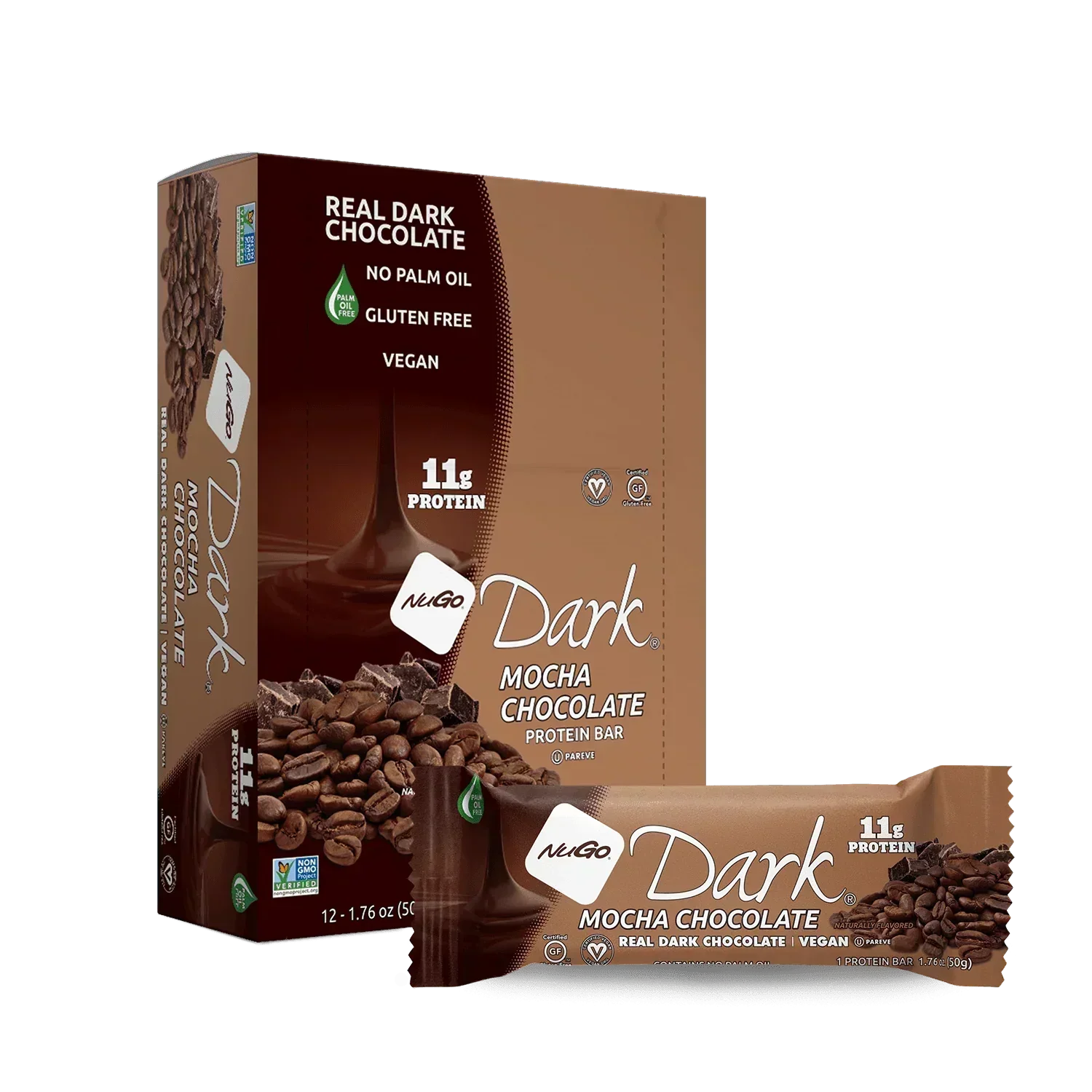 NuGo Dark Mocha Chocolate 11g Protein KOSHER PARVE