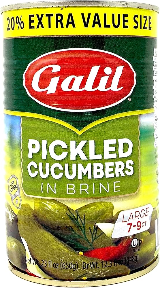 מלפפונים כבושים במי מלח 7-9 גליל